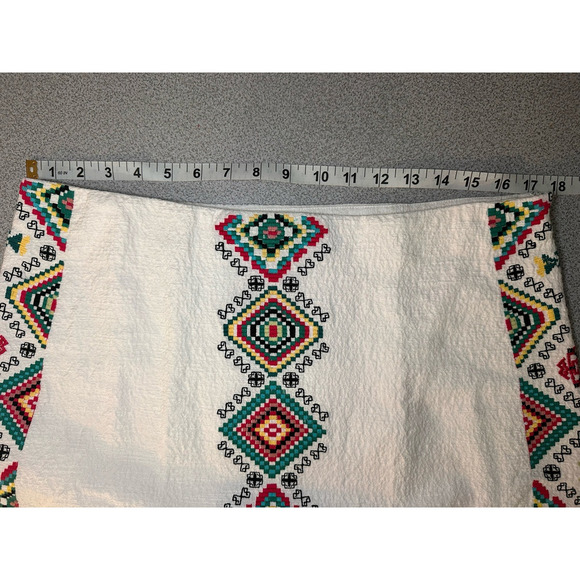 Desigual NWT Sz 12 Embroidered Mini Skirt Stretchy Lined Aztek Boho Festival - Picture 4 of 10